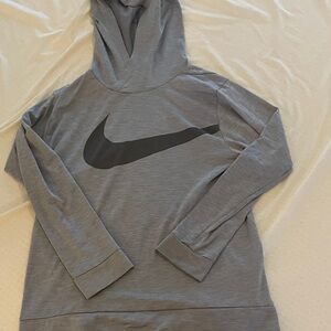 Nike Heather Gray Pullover with Black Swoosh